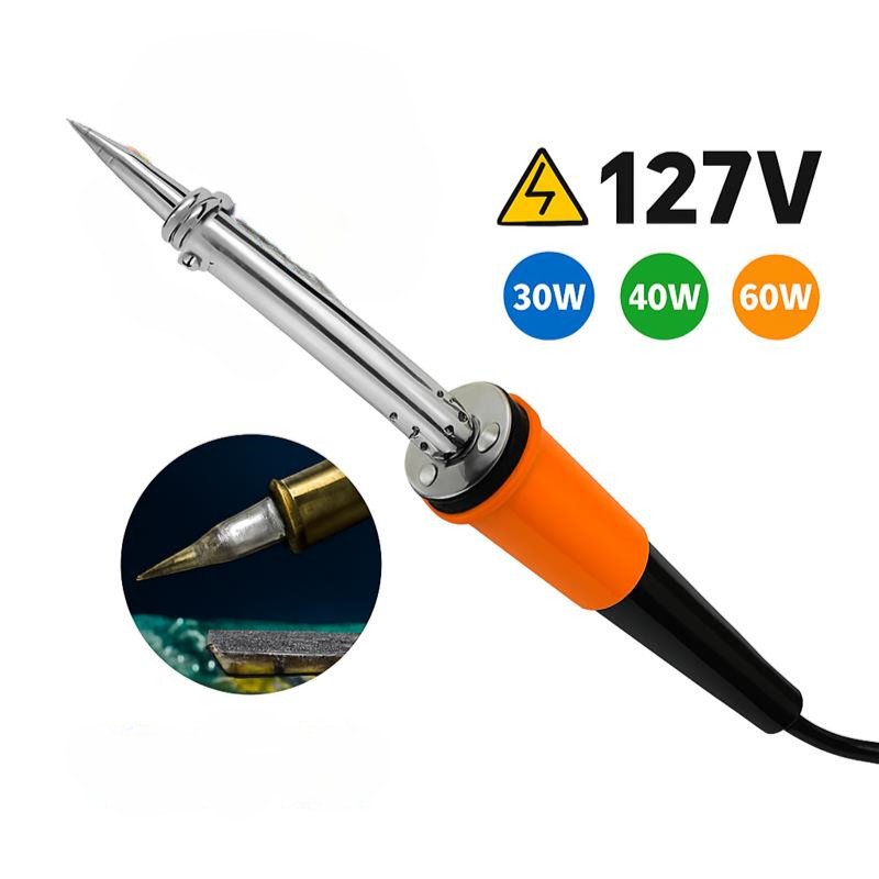 Ferro de Solda Profissional 127V 60W 100W 40W 30W Soldar Soldador Alta Qualidade em Oferta na Shopee