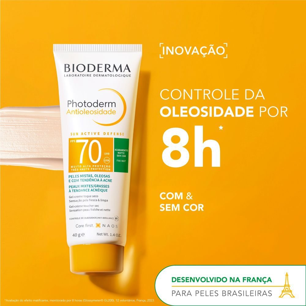 Detalhes do Bioderma Photoderm FPS 70 Cor 1.0 Protetor Solar Antioleosidade 40g