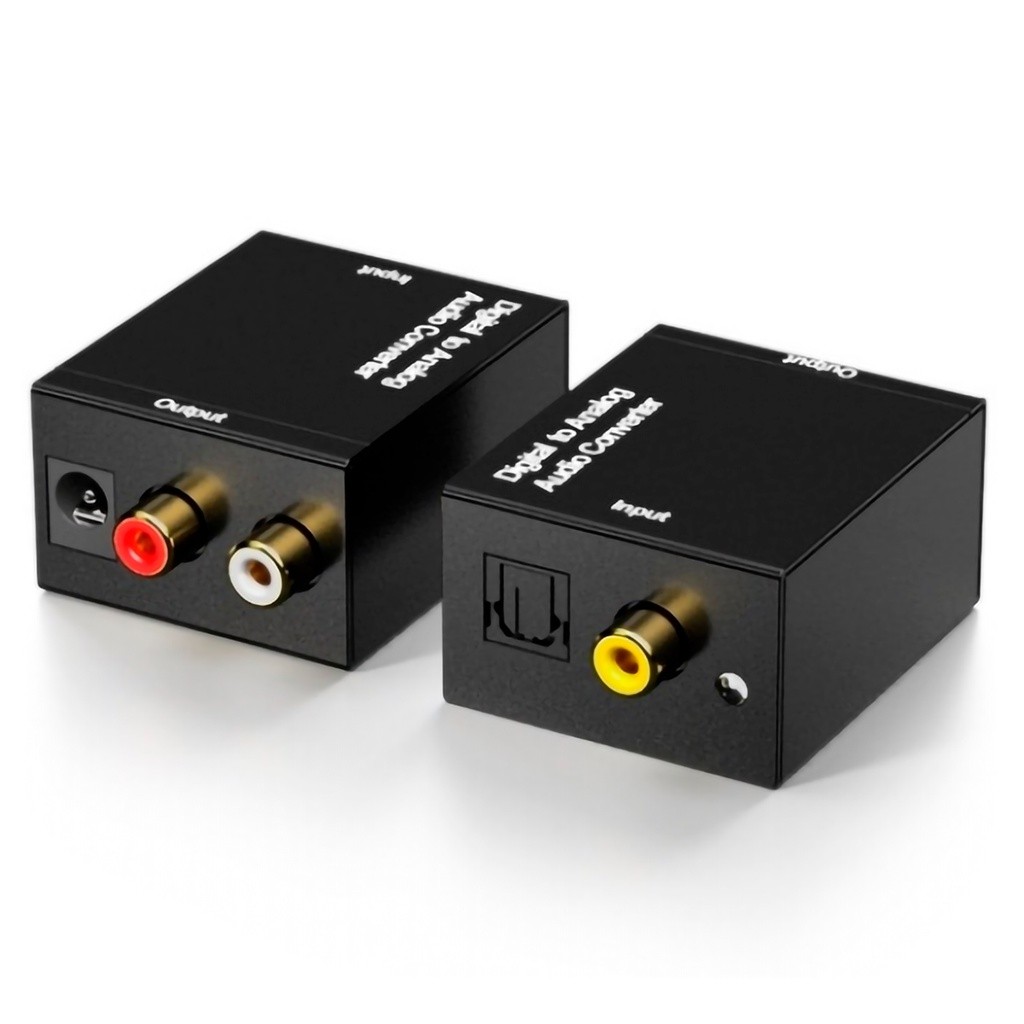 Kit Conversor Audio Digital Cabo Optico Smart Tv Home Theater Estereo