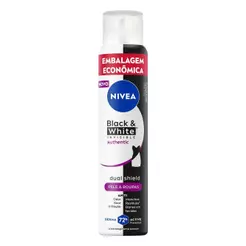 Desodorante Aerossol NIVEA Antitranspirante Black & White Invisible Authentic 200ml