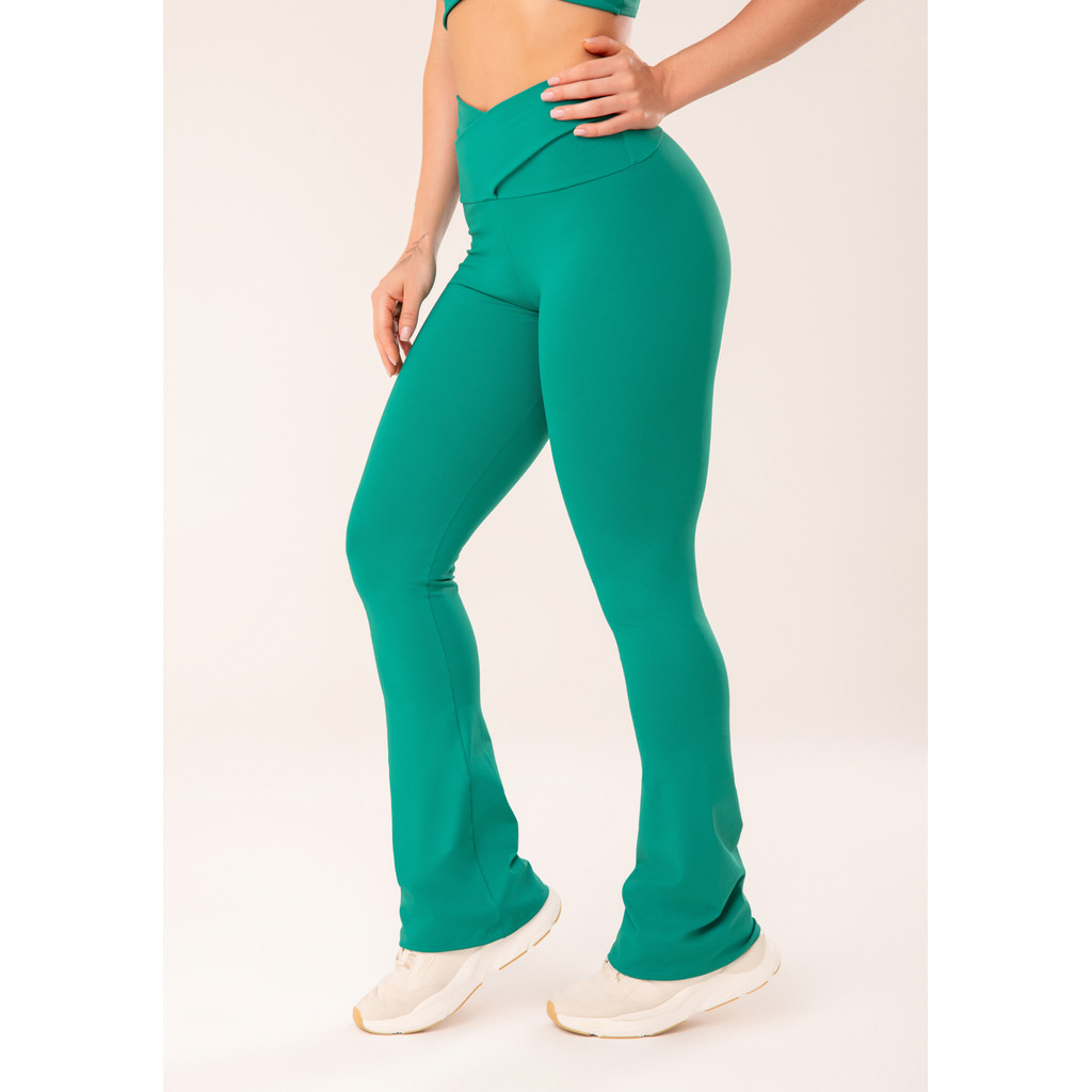 Calça Flare Cós Transpassado Harmony Dlk
