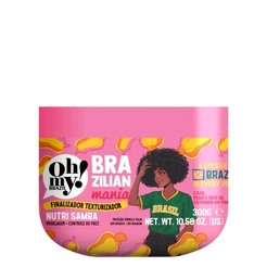 Finalizador Texturizador Nutri Samba Oh My Brazilian Mania 300g | Pra cabelos ondulados, cacheados e crespos