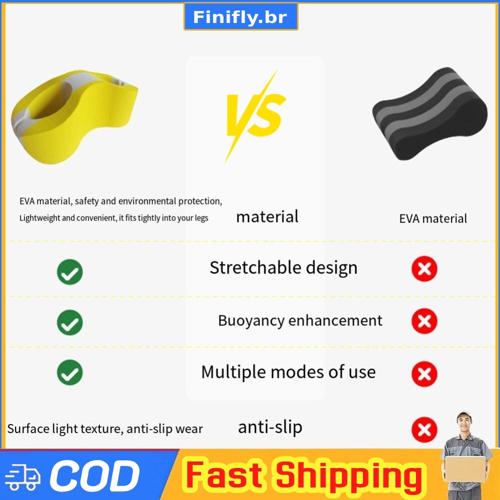EVA Swim Trainer Kickboard Pull Boia Perna Flutuador Para Exercício De Força Corporal Adulto