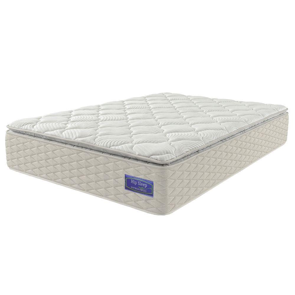 Colchão Queen Ortopédico Atena Molas Ensacadas Pillow Top 158x198x38cm Hip Sleep
