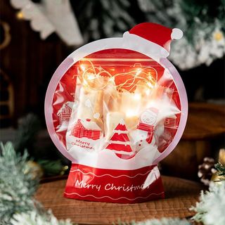 5 bola de cristal forma Ziplock saco de preservação de alimentos saco de doces de natal cozimento lanche biscoito saco s