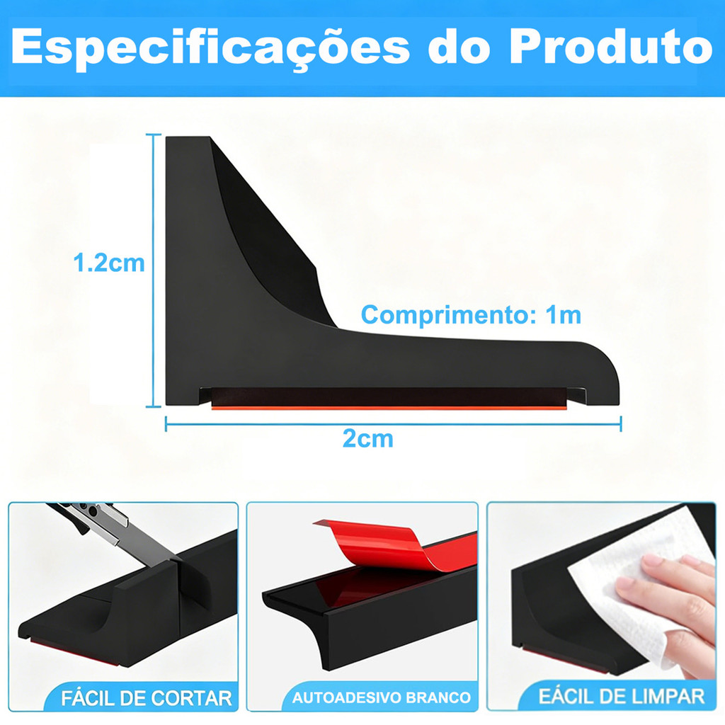 Fita de Vedação para Pia e Box, Barreira de Água Impermeável para Banheiro, Cozinha e Área Molhada — imagem 2 de 2