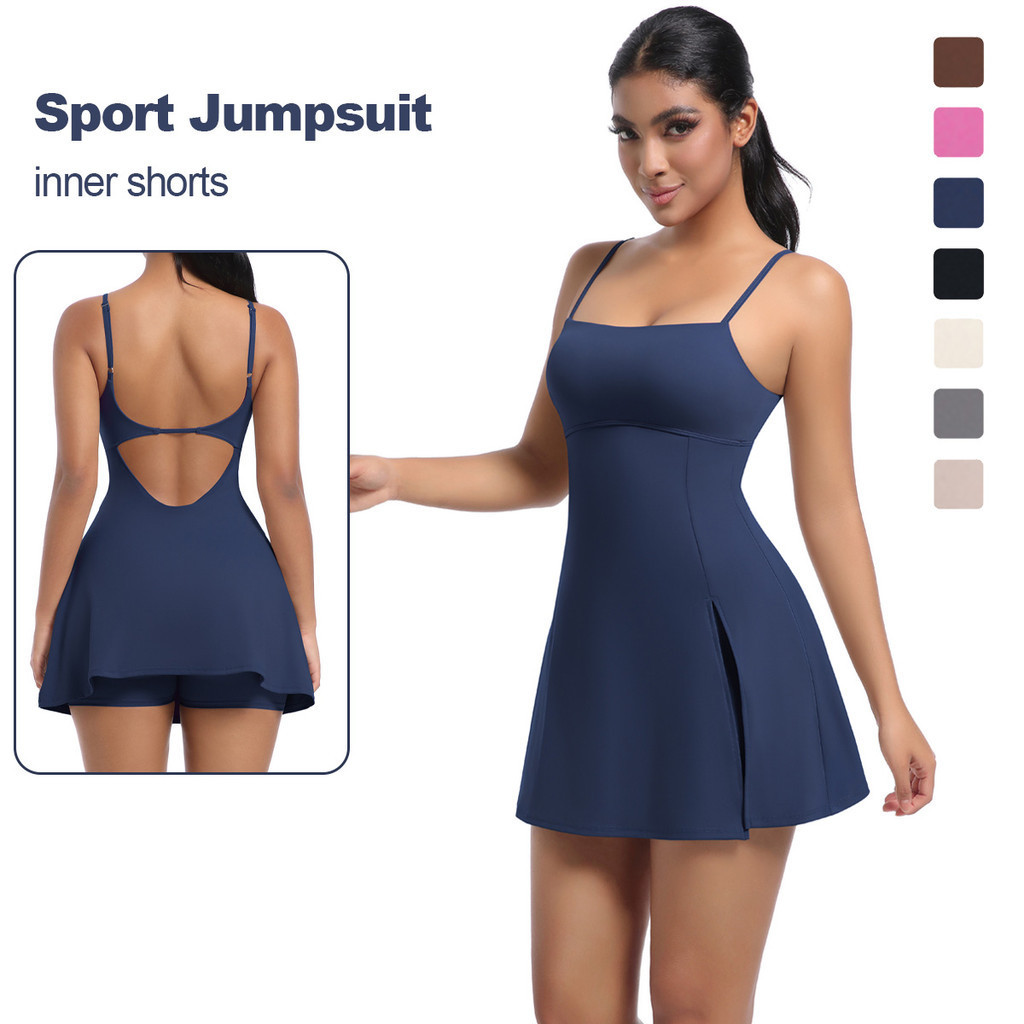 Imagem Nessaj Saias Esportivas Magro Tênis Macacão Yoga Vestido Shorts Feminino Saia De Fitness Ginásio Roupas De Treino