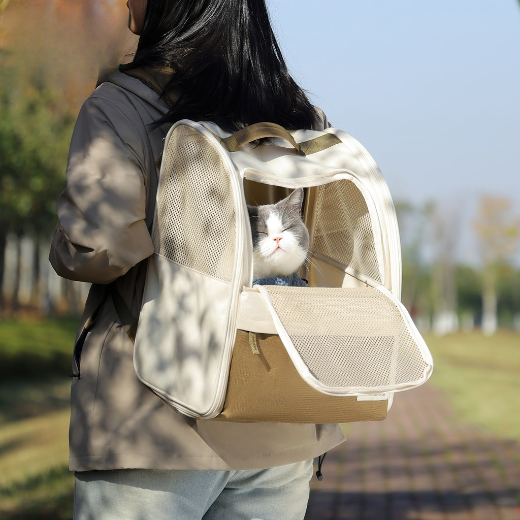 Mochila respirável para animais de estimação Bolsa Mochila portátil para animais de estimação de grande capacidade Mochi