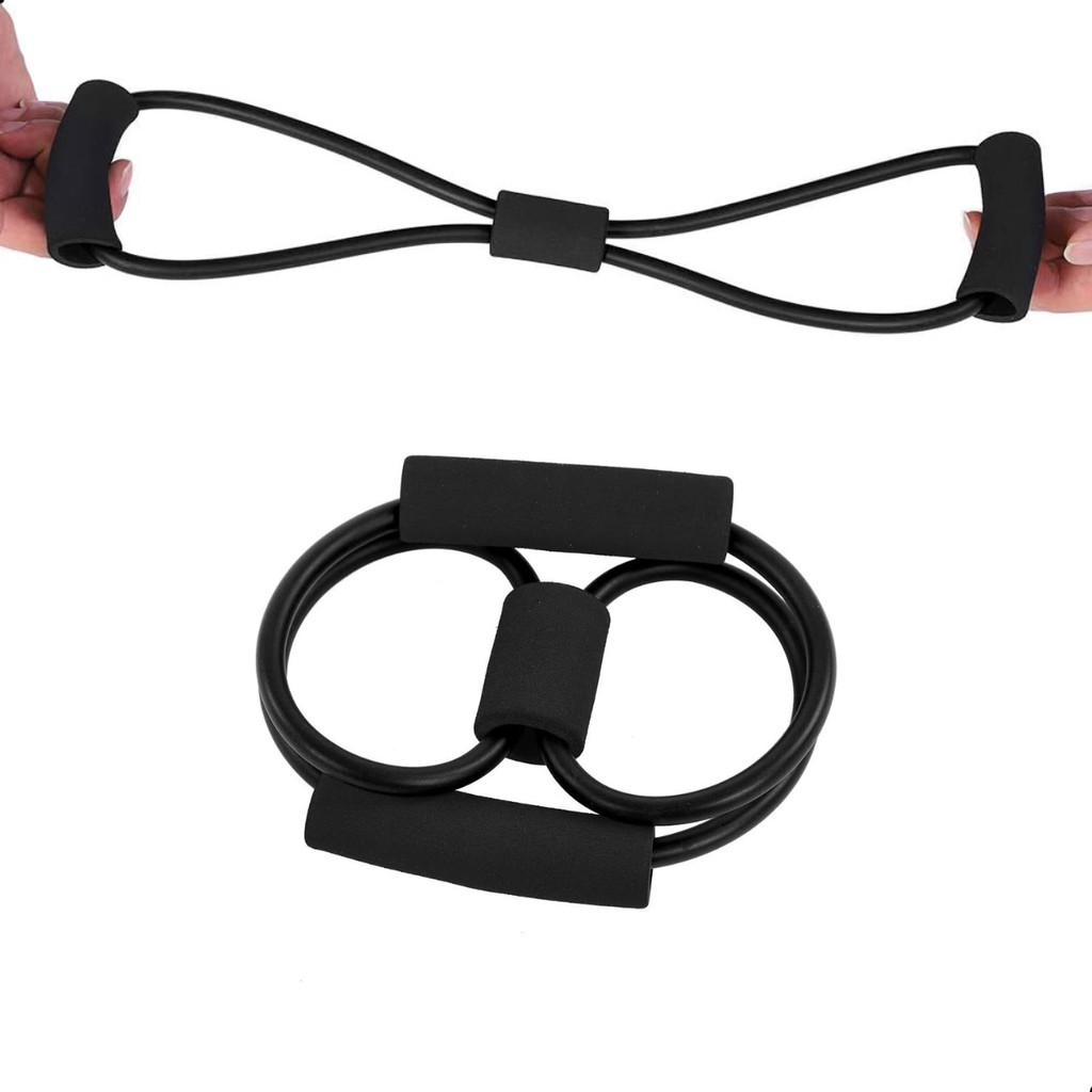 Elastico Extensor Super 8 Preto Treino Funcional Casa Fit Preto