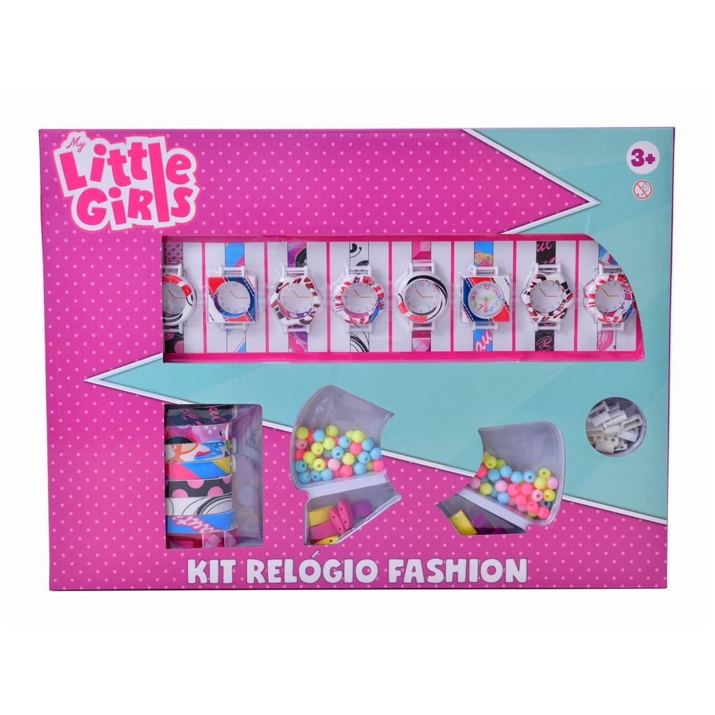 Kit Relógio Fashion - My Little Girls - ST Import