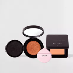 Kit Base Líquida Cushion 50 + Pó Compacto True Caramel Océane Edition (2 Produtos)
