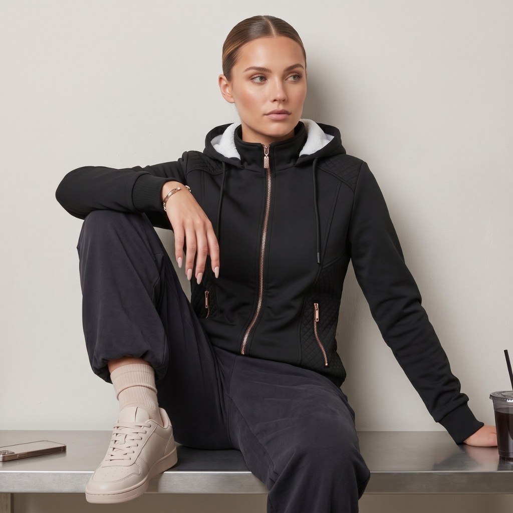 Jaqueta Puffer Feminina Curto Cropped Forrada Inverno Bomber Manga Longa Abrigo Moderno