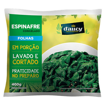Daucy Espinafre Folha Congelado 400g