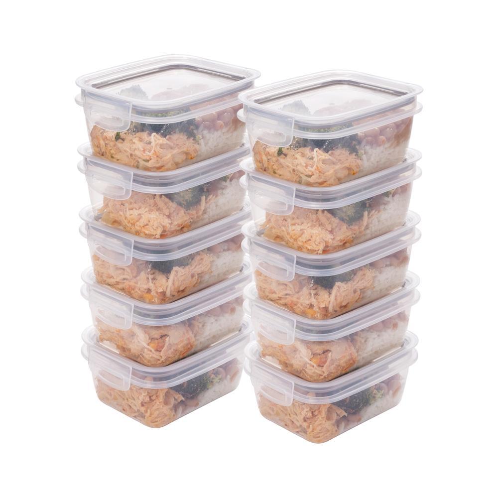 Kit 10 Potes Marmitas Herméticas Fitness 550 ml Plasútil