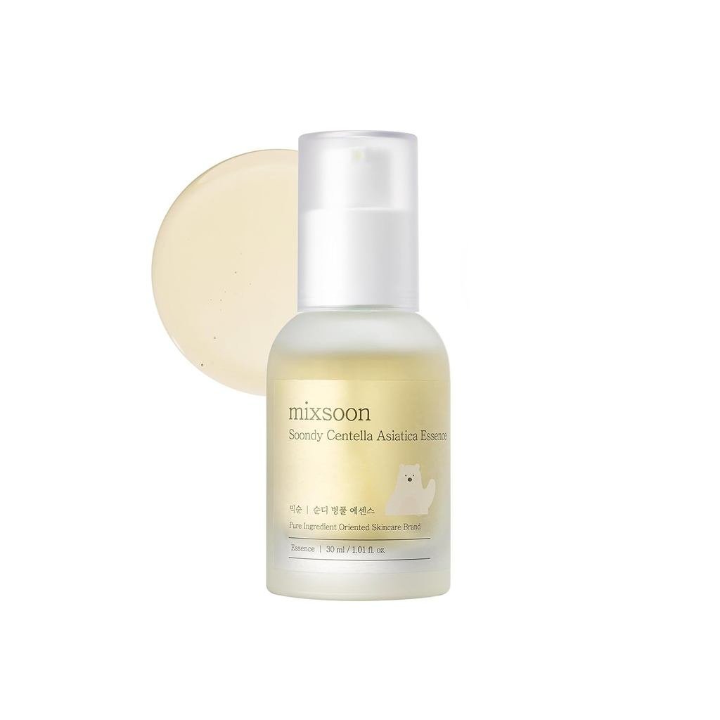 mixsoon Soondy Centella Asiatica Essence - Cuidado Facial Calmante e Suavizante, Extrato de Centella Asiatica da Ilha de