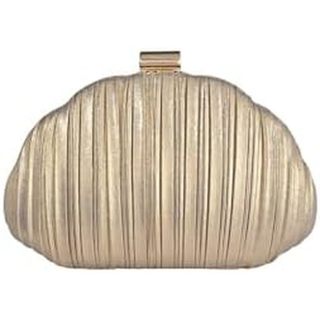 QWINEE Bolsa Feminina Em Formato De Concha Franzida Mini Crossbody Elegante De Noite Com Alça De Corrente