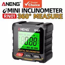 ANENG RN01 Inclinômetro digital One Piece com base magnética 360°, localizador de ângulo eletrônico e nível de