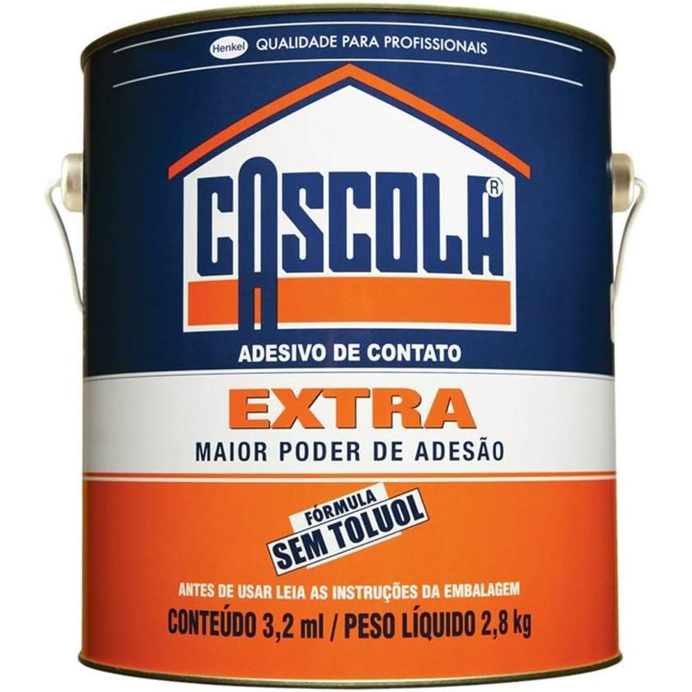 Cascola Extra sem Toluol, Branco, Cola de Contato, 1x2,8kg
