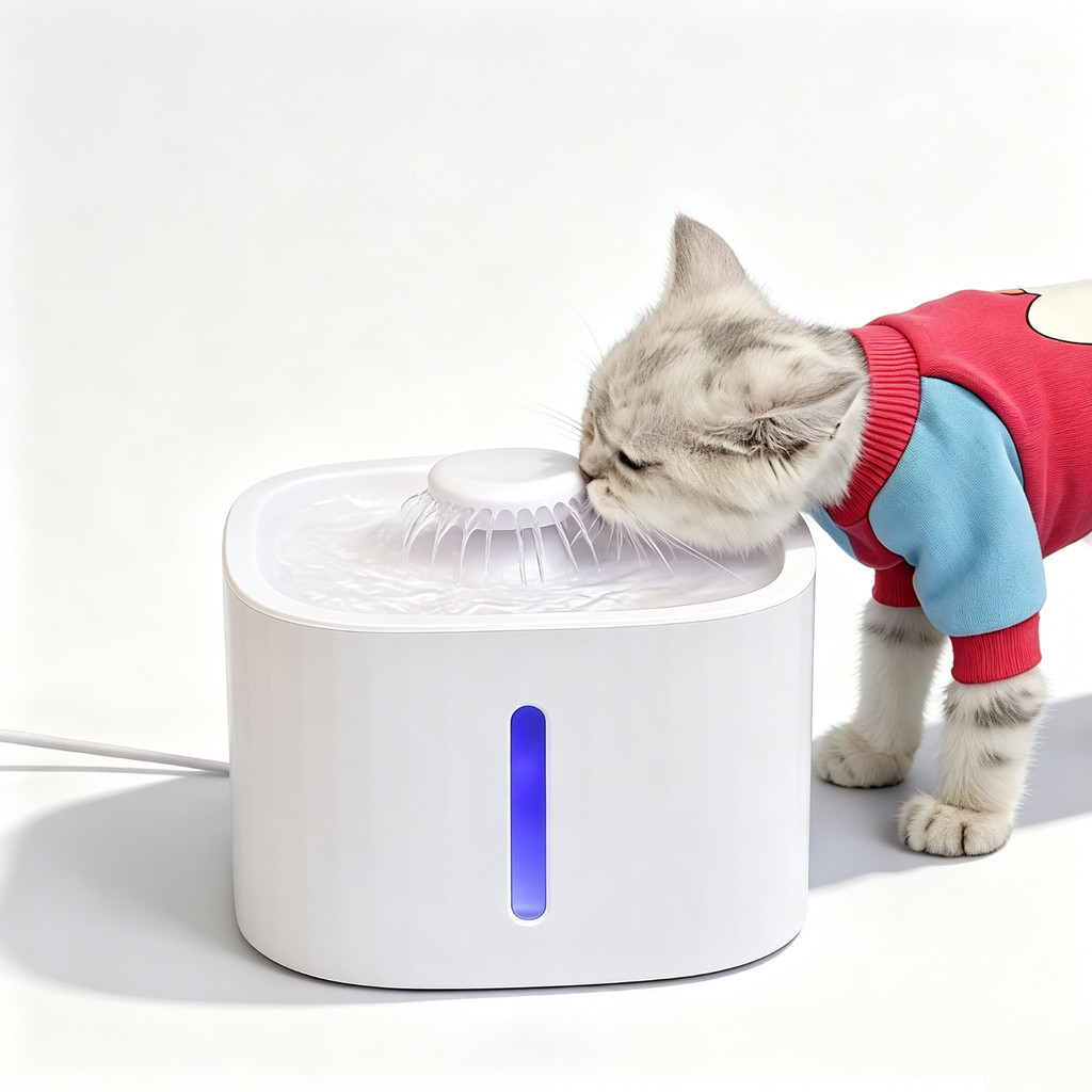 Bebedouro Fonte de Água Com Fio Elevado Automático Com Filtro Para Pet Cachorro Gato 3 Litros