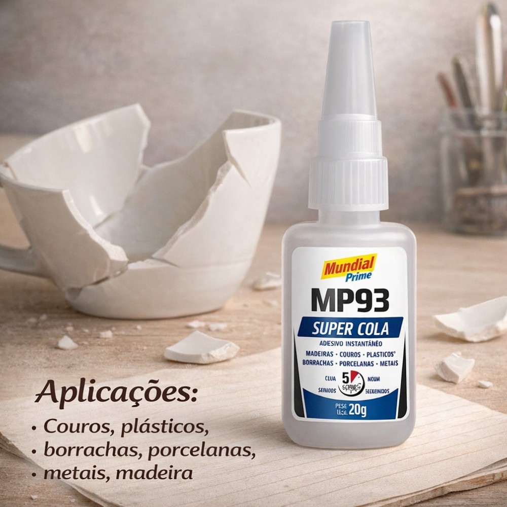 Cola Instantânea Líquida MP93 20g Mundial Prime — imagem 2 de 2