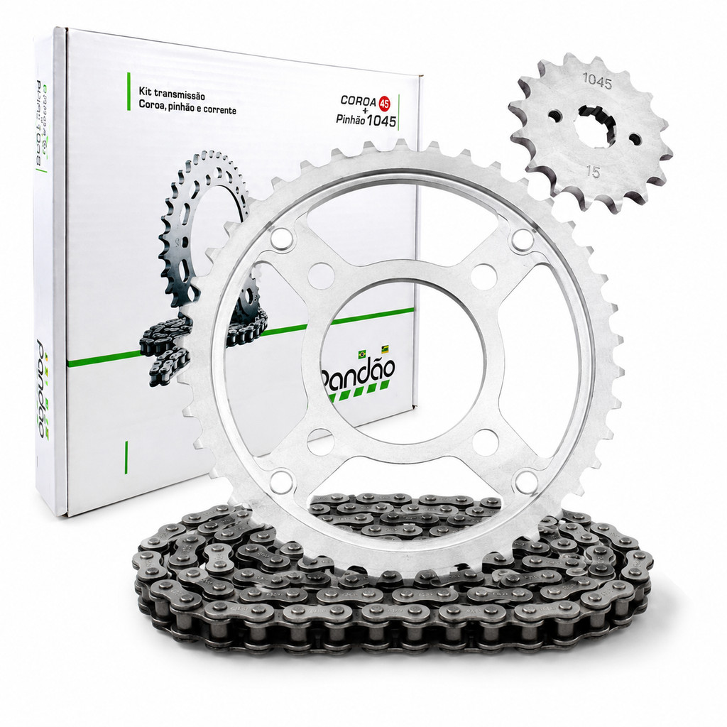 Kit Relação Transmissão Coroa Corrente Pinhão Honda Titan Fan Start 150 2004 a 2015 Similar Original