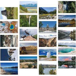 Pacote de 20 Postais Vintage com Paisagens do Wyoming, Estados Unidos, Postais de Todo o Mundo, Cartões de Saudação para