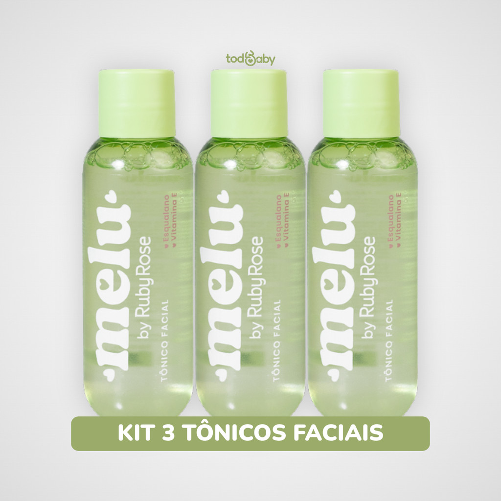 Kit 3 Tônicos Faciais Melu by Ruby Rose® 100ml