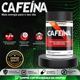 Cafeína 200mg Extra Forte Termogenico Acelera Metabolismo - Pote com 120 Cápsulas
