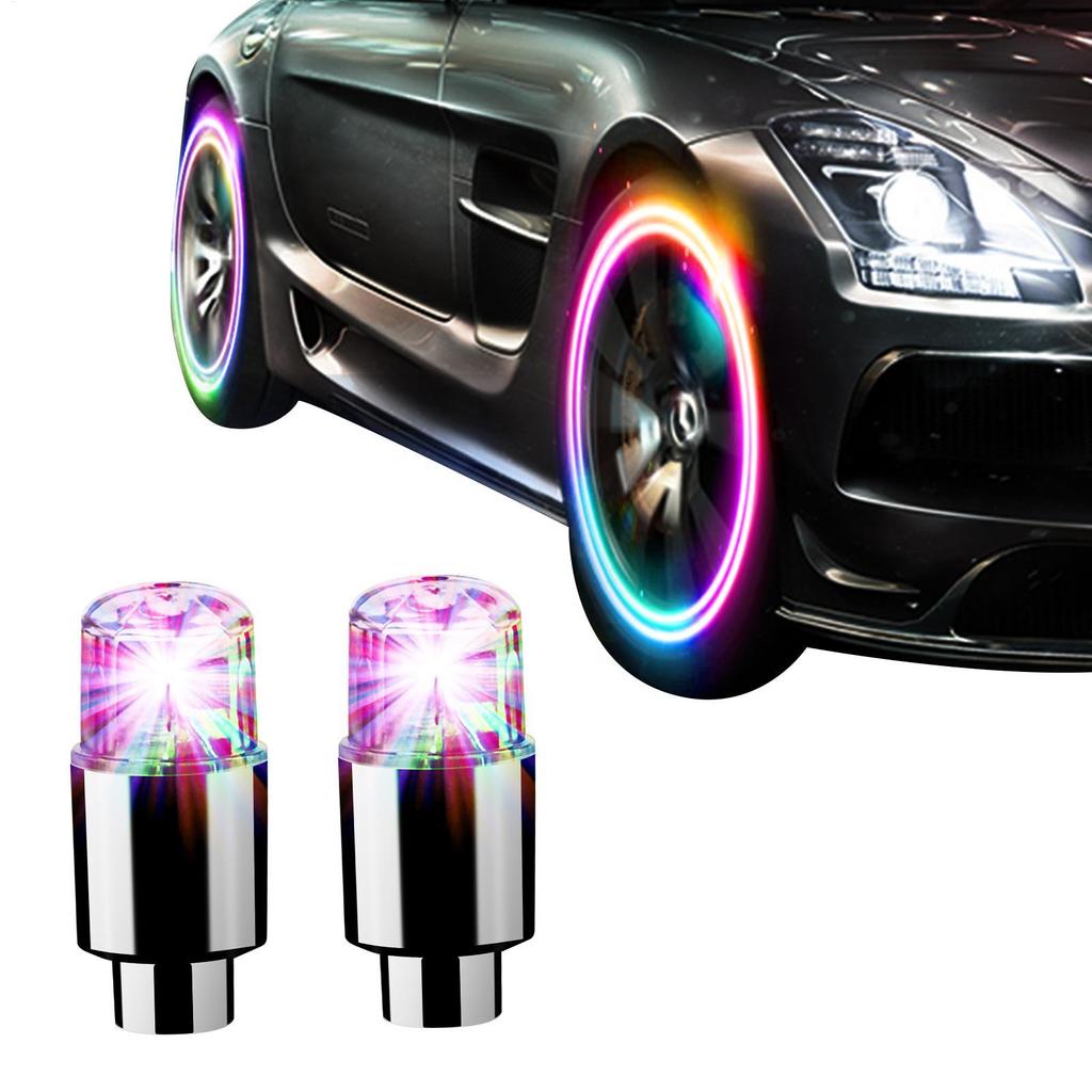 Bicicleta Motocicleta Roda Pneu Luz Fio Do Carro LED Luzes De Néon Universal À Prova Dwaterproof Água Válvula Tampa Deco