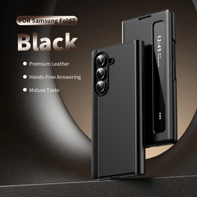 Yyypara Samsung Galaxy Z FOLD 7 5G Caso Smart View Capa De Couro Do Telefone Par
