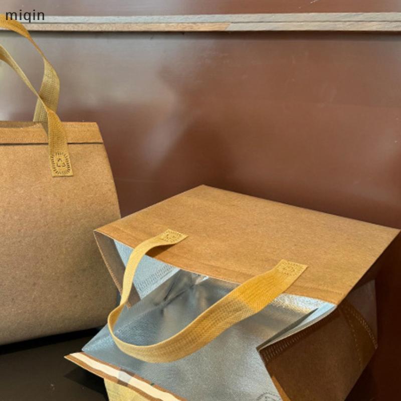 Sacos De Isolamento Não Tecido Tote Portátil Para Café Comida Bolo Bebidas Pacote Entrega Manter Quente Frio Bolsa Reuti