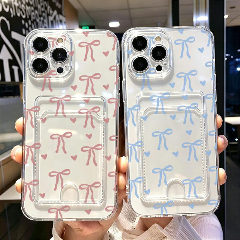 Capa Para iPhone 13 11 12 14 15 16 17 Pro Max Transparente Silicone Anti-impact Capinha Card Case Arco