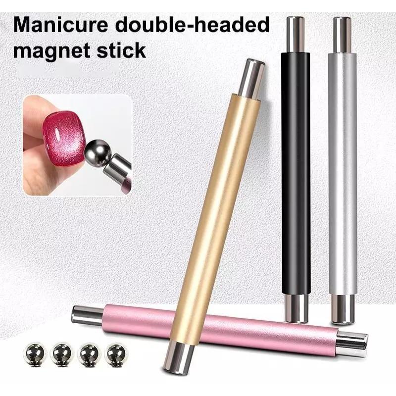 Areddy Dupla Extremidade Magnética Olho De Gato Prego Magnético Sti Com Bolas De Aço Super Forte Gel Polonês Ímã Caneta