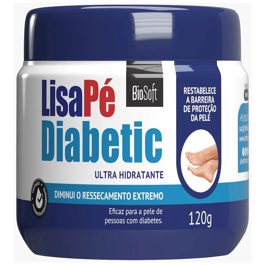 Creme Ultra Hidratante Lisa Pé Diabetic 120g - Biosoft