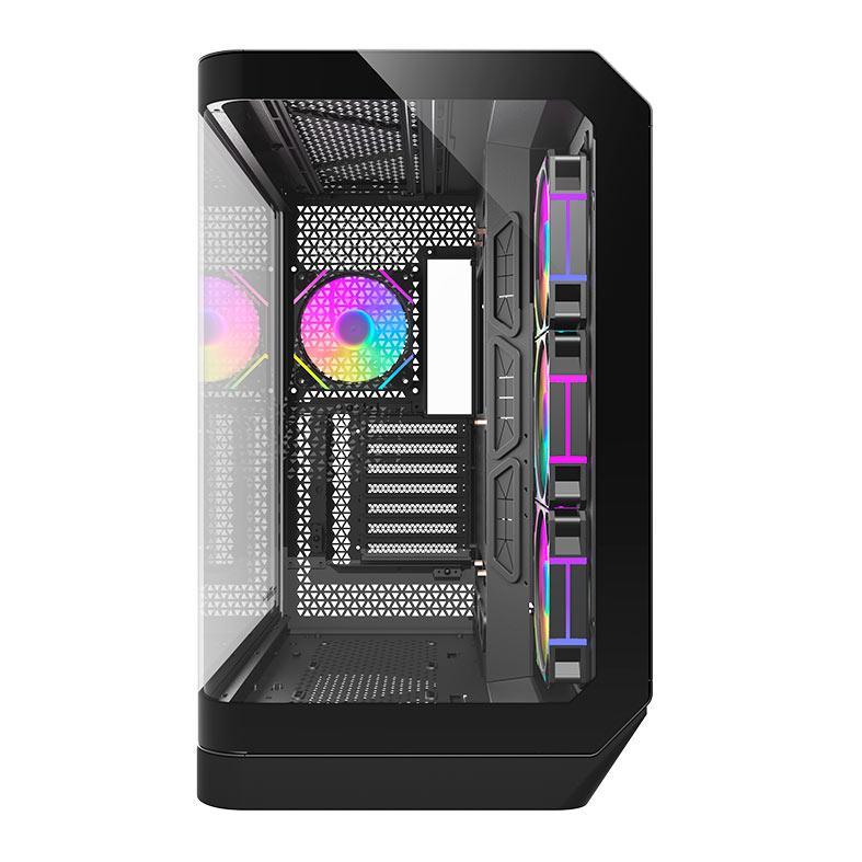Gabinete Gamer Aigo Darkflash Arcee DY570, ARGB, Full-Tower, Lateral de Vidro, Com 4 Fans, Preto, DC-DY570-B-ES1 — imagem 2 de 2
