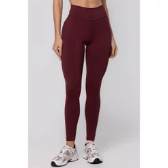 Legging Cós Alto em Poliamida Puresense Vinho Garnet