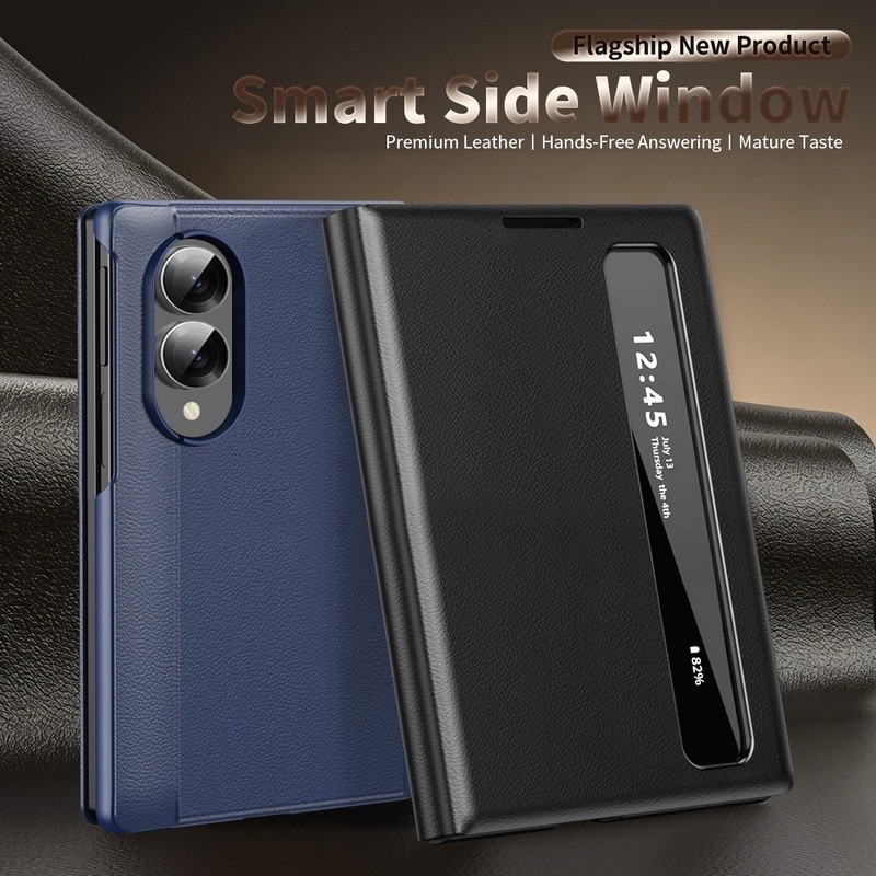 Para Samsung Galaxy Z Fold 8 Fold8 Wide Case Luxo Estilo Business Couro PU Janel