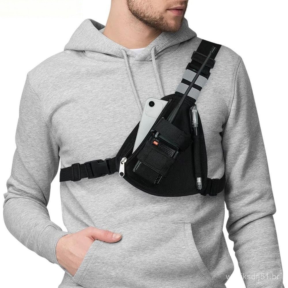 Bolsa Walkie Talkie YINFANTEWN , Crossbody De Tecido Oxford Pacote De Arnês De Peito De Rádio , Multifuncional