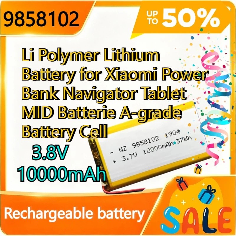 Novo 10000mAh 3.8V 9858102 Bateria De Lítio De Polímero Li Para Xiaomi Power Ban