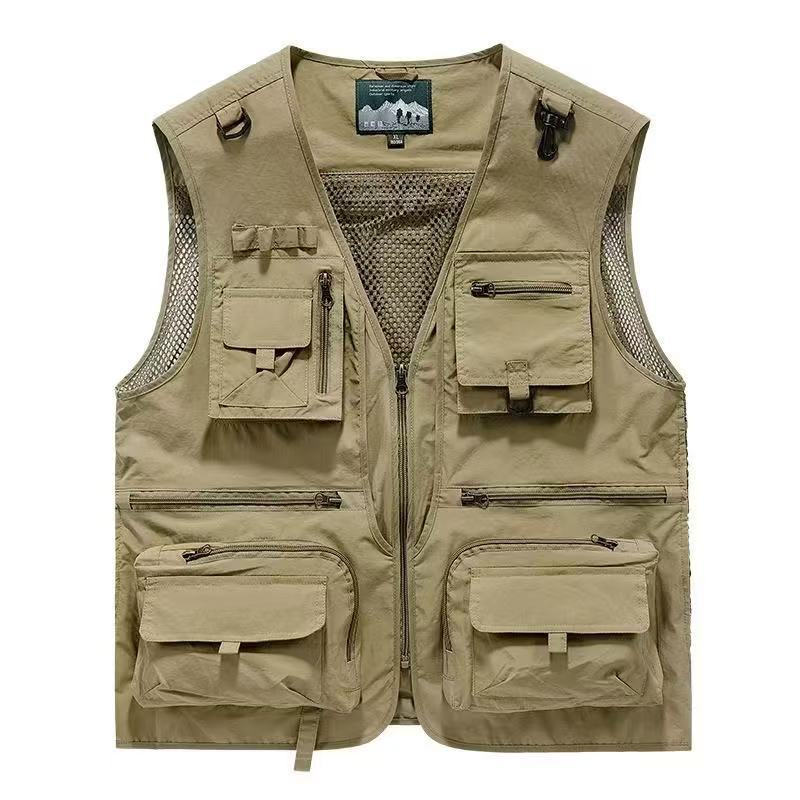 Colete masculino para pesca e fotografia ao ar livre, adequado para uso casual na primavera e no outono, disponível em t
