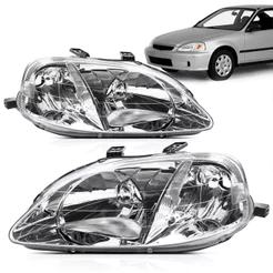 Par Farol Civic 99 2000 Cromado