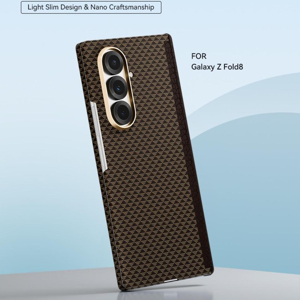 Caso De Textura Tecida De Luxo Para Galaxy Z Fold 8 7 Dobradiça Completa Envoltó