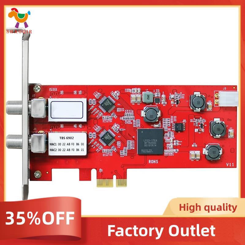Placa PCIe Dupla DVB-S2 TBS6902 2x LNB QPSK De Captura De Vídeo Para Transmissão