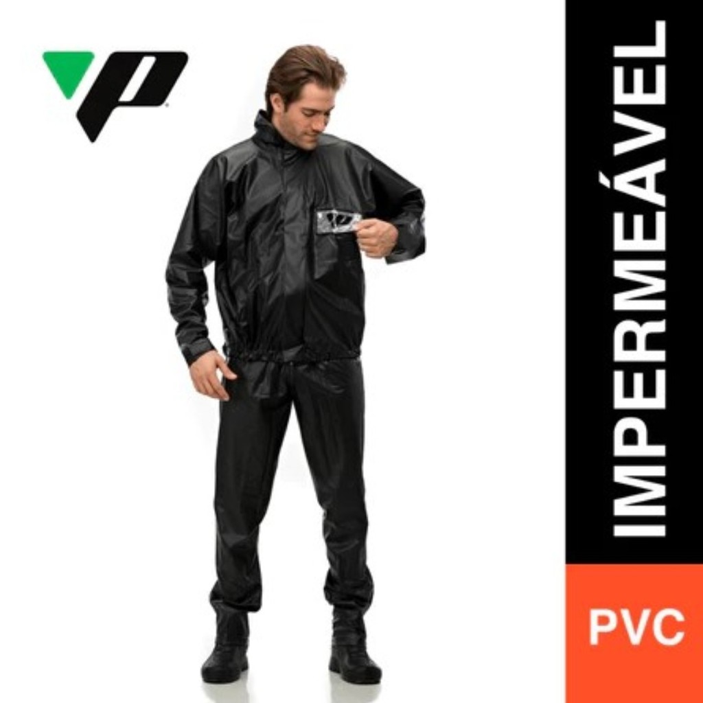 CAPA DE CHUVA PVC COM GOLA E BOLSO - PANTANEIRO