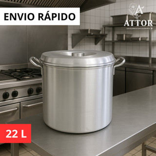 CALDEIRÃO HOTEL N30 21,2L ALUMÍNIO REFORÇADO E ALÇA FUNDIDO LATA DE ARMAZENAR CARNE NA BANHA LATÃO
