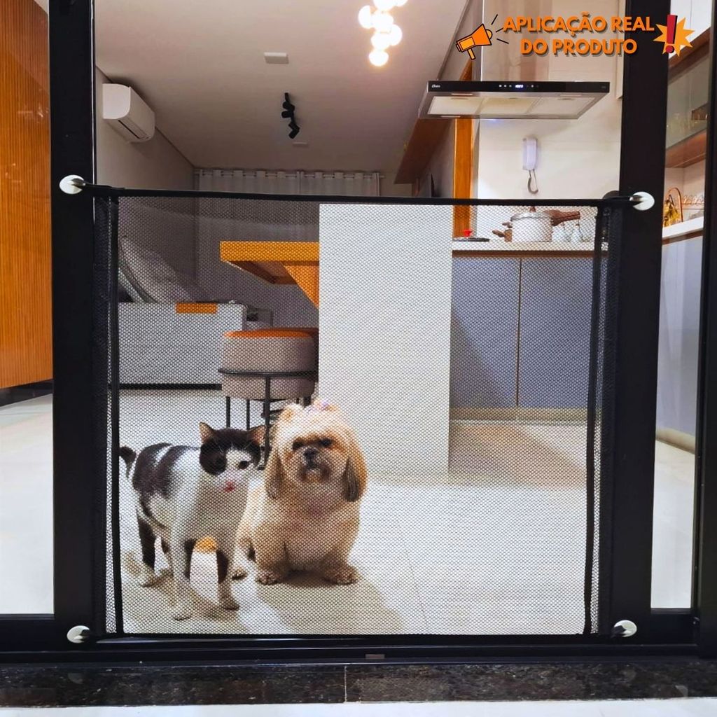 Cerca para Cachorro Tela Divisória de Porta Pet para Ambientes