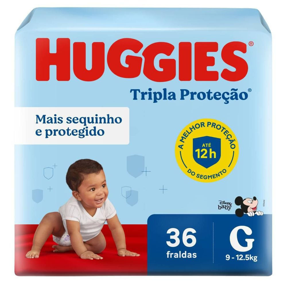 Fralda Tripla Proteção G 36 Fraldas Huggies