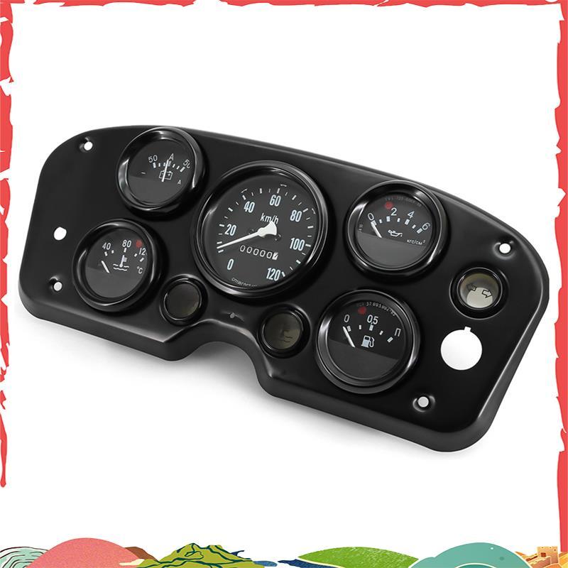 Velocímetro Universal 5 Em 1 12V Com Medidor De Temperatura Da Água E Volts Para Todas As Motocicletas Painel De Instrum