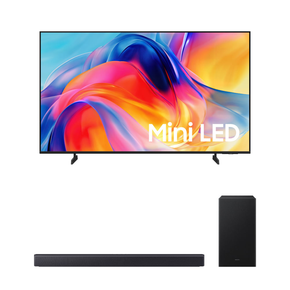 Samsung Smart TV 50" Mini LED 4K M75H + Soundbar Samsung HW-B450F