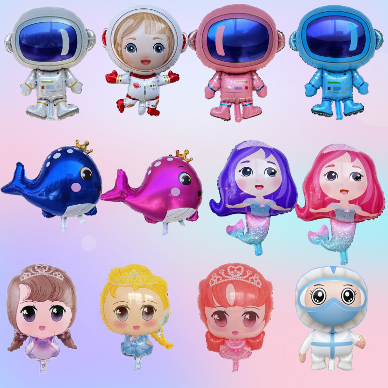 Influencer Panda Balão de Ar Flutuante Espaço Sereia Princesa Astronauta Balão (Corpo de Ar Flutuante Próprio)